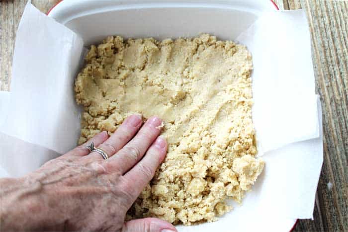 Shortcut Millionaire Cookie Bars shortbread prep 1 | 2 Cookin Mamas