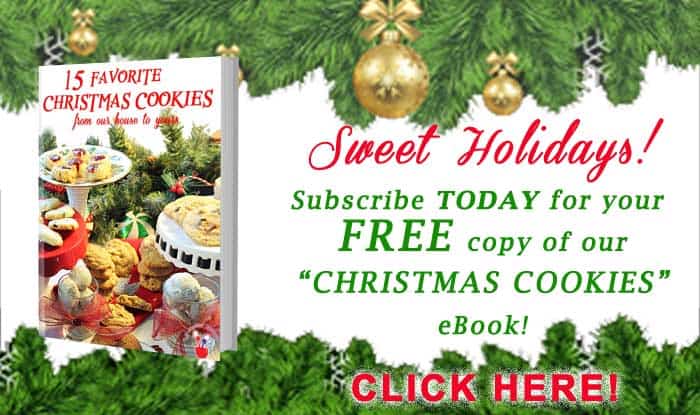 Christmas Cookies ebook subscription ad | 2 cookin mamas