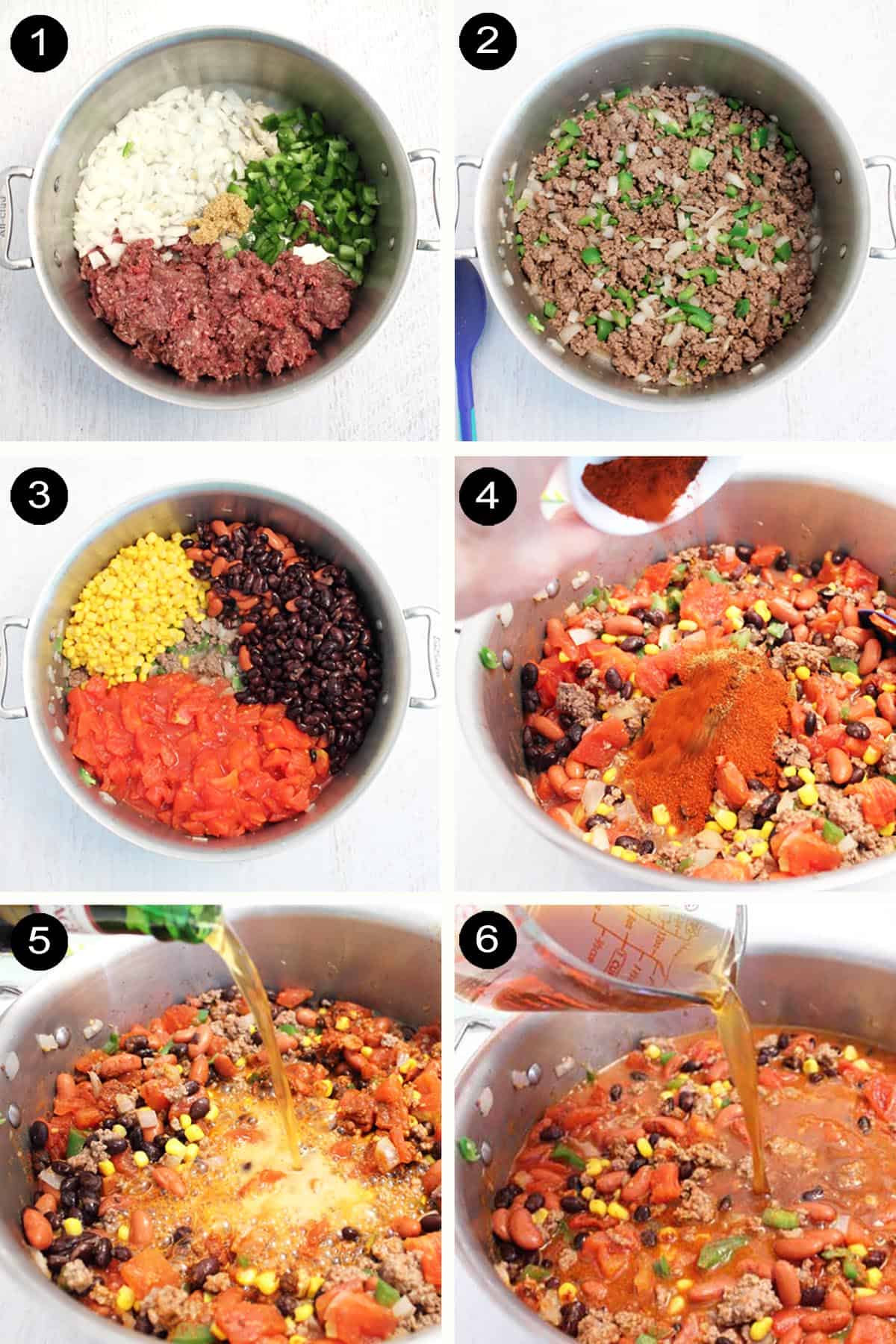 Prep steps for making Chipotle Beef Chili.