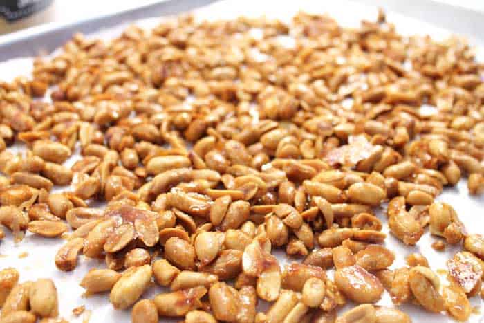 Maple Roasted Peanuts closeup | 2 Cookin Mamas