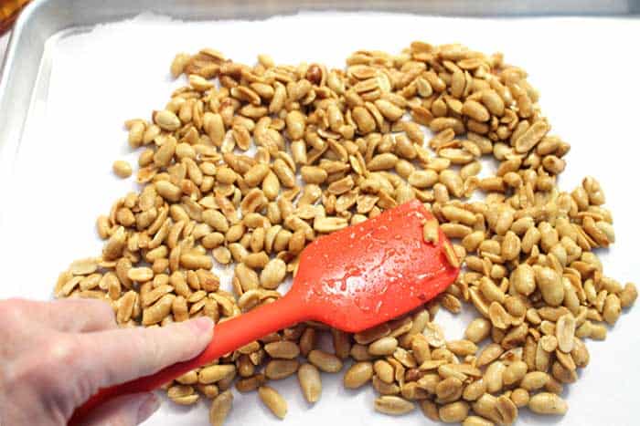 Maple Roasted Peanuts prep | 2 Cookin Mamas