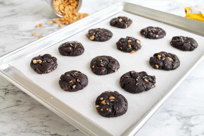 Chocolate Candy Bar Cookies baked | 2 Cookin Mamas