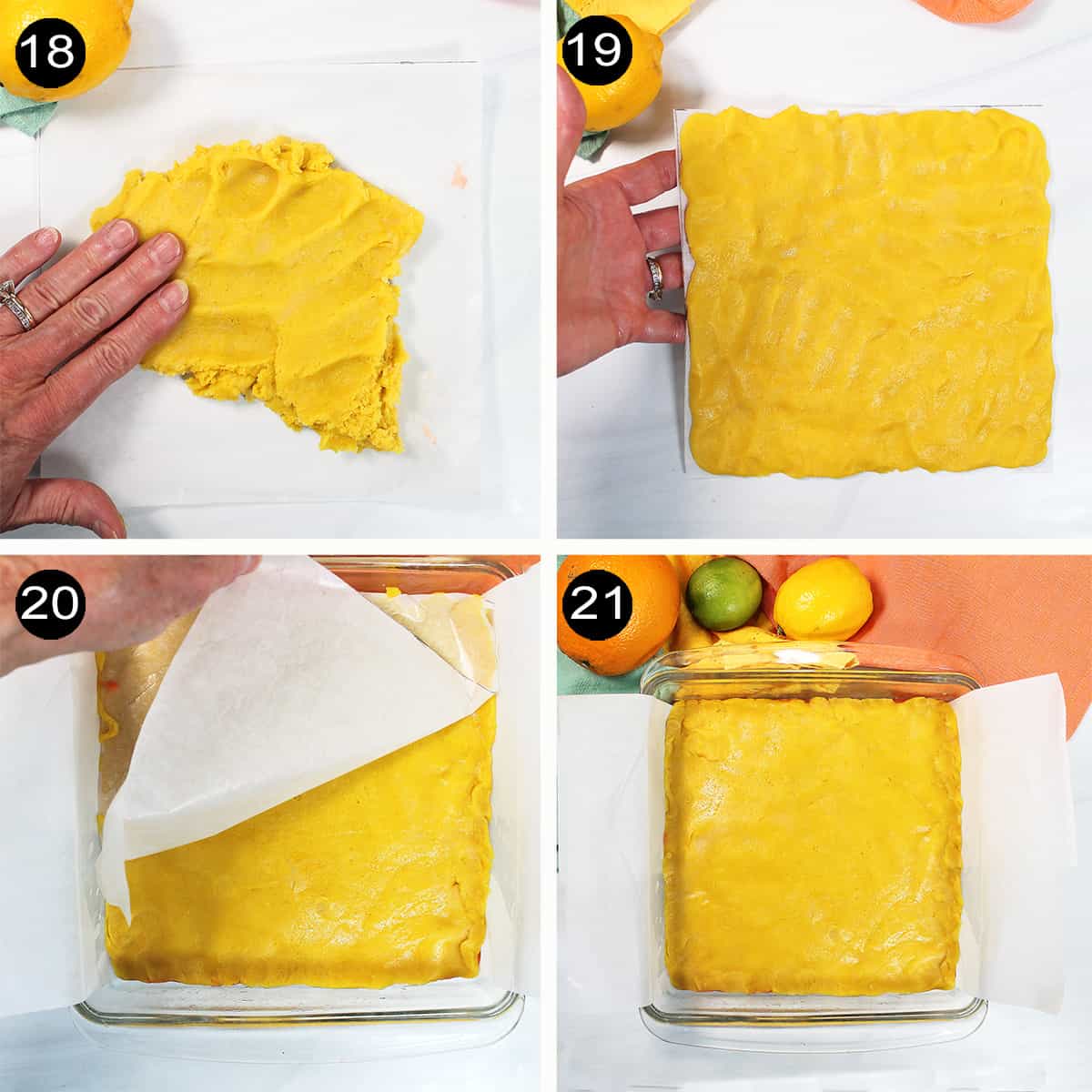 Assembling lemon layer.