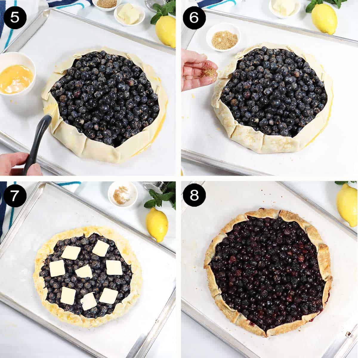 Steps 5-8 to finish making galette.