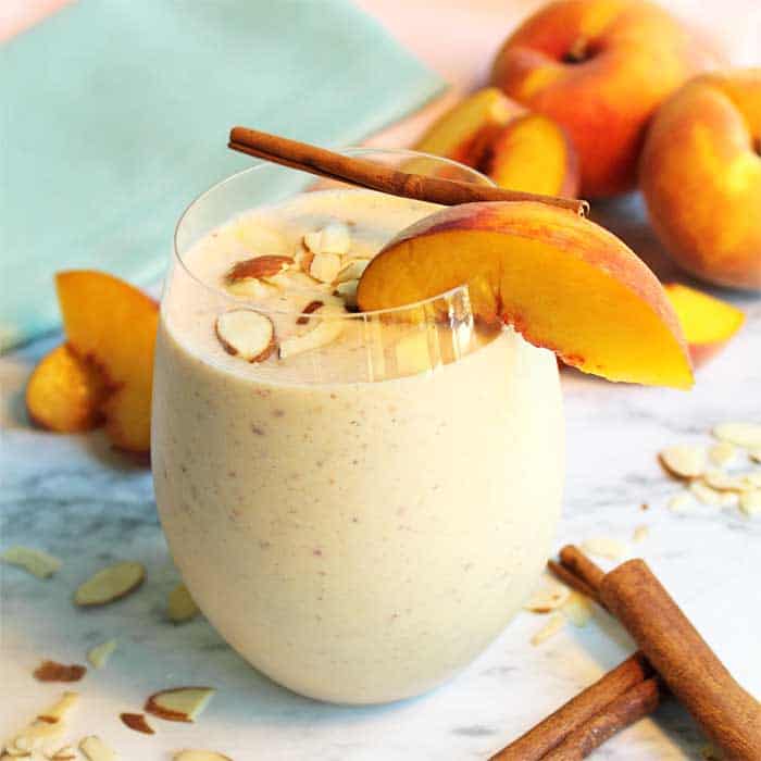 Peach Pie Smoothie square | 2 Cookin Mamas