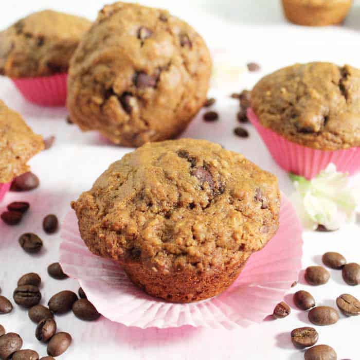 Espresso Chocolate Chip Muffins single square