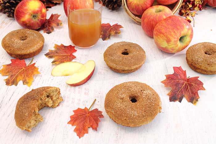 Apple Cider Doughnuts laid out