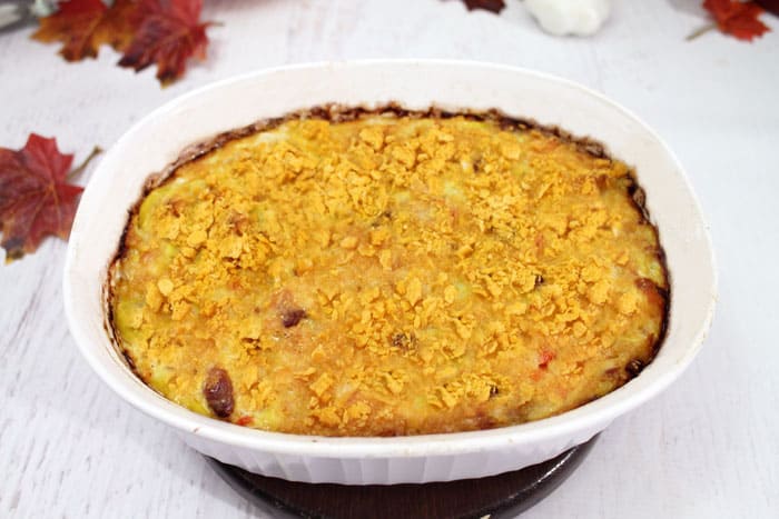 Cheesy Yellow Squash Casserole baked