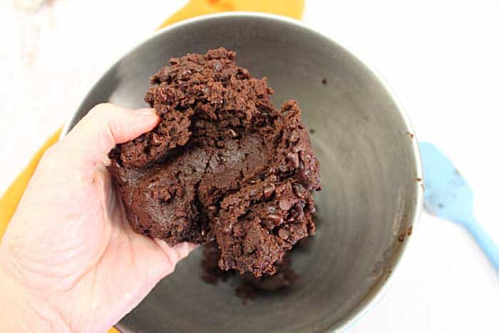 Halloween Chocolate Cherry Cookie Shots dough consistency