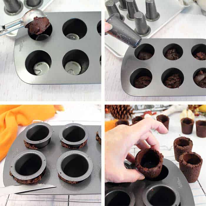 Halloween Chocolate Cherry Cookie Shots prep 5-8