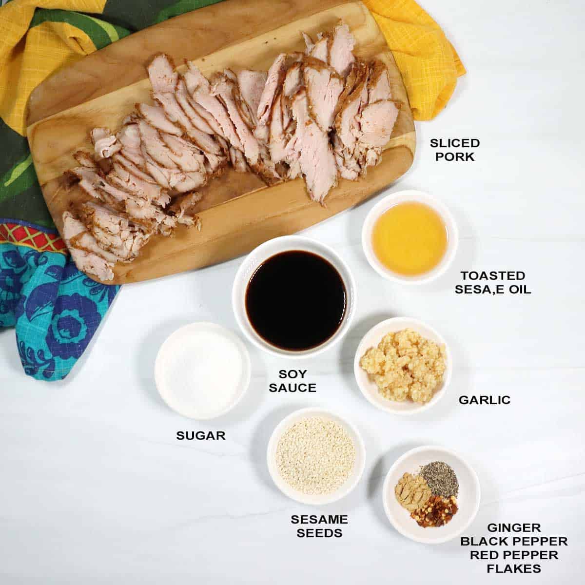 Bulgogi sauce ingredients.