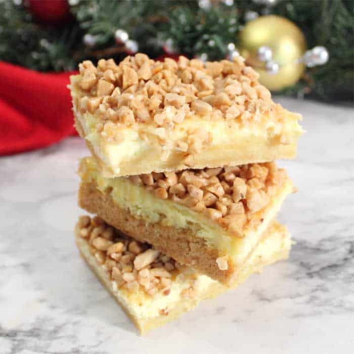 Creme Brulee Cheesecake Bars square