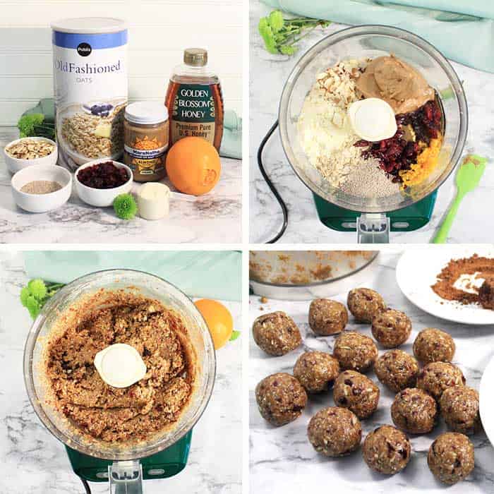 Cranberry Orange Energy Balls steps