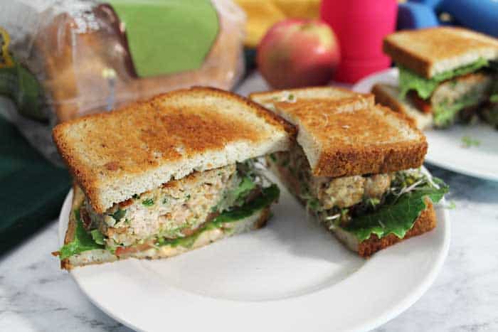 Spicy Chicken Burger with Sriracha Aioli closeup 1