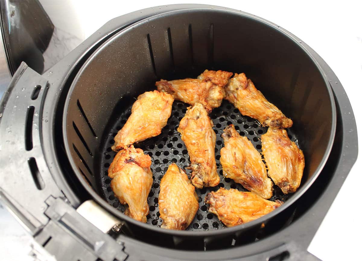Final step to make crispy wings.
