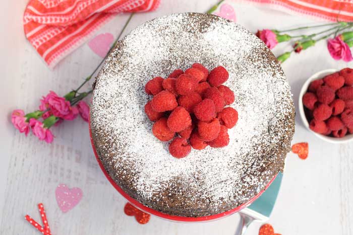 Flourless Chocolate Torte overhead 2