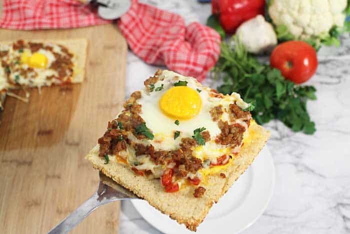 Shakshuka Breakfast Pizza serving