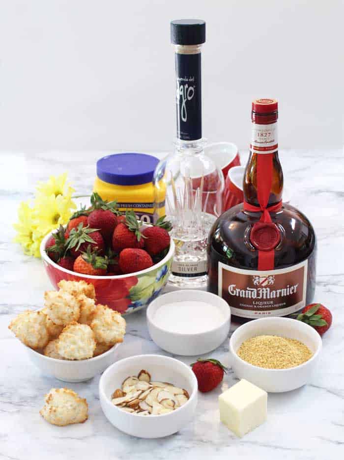 All ingredients to make this berry crisp.