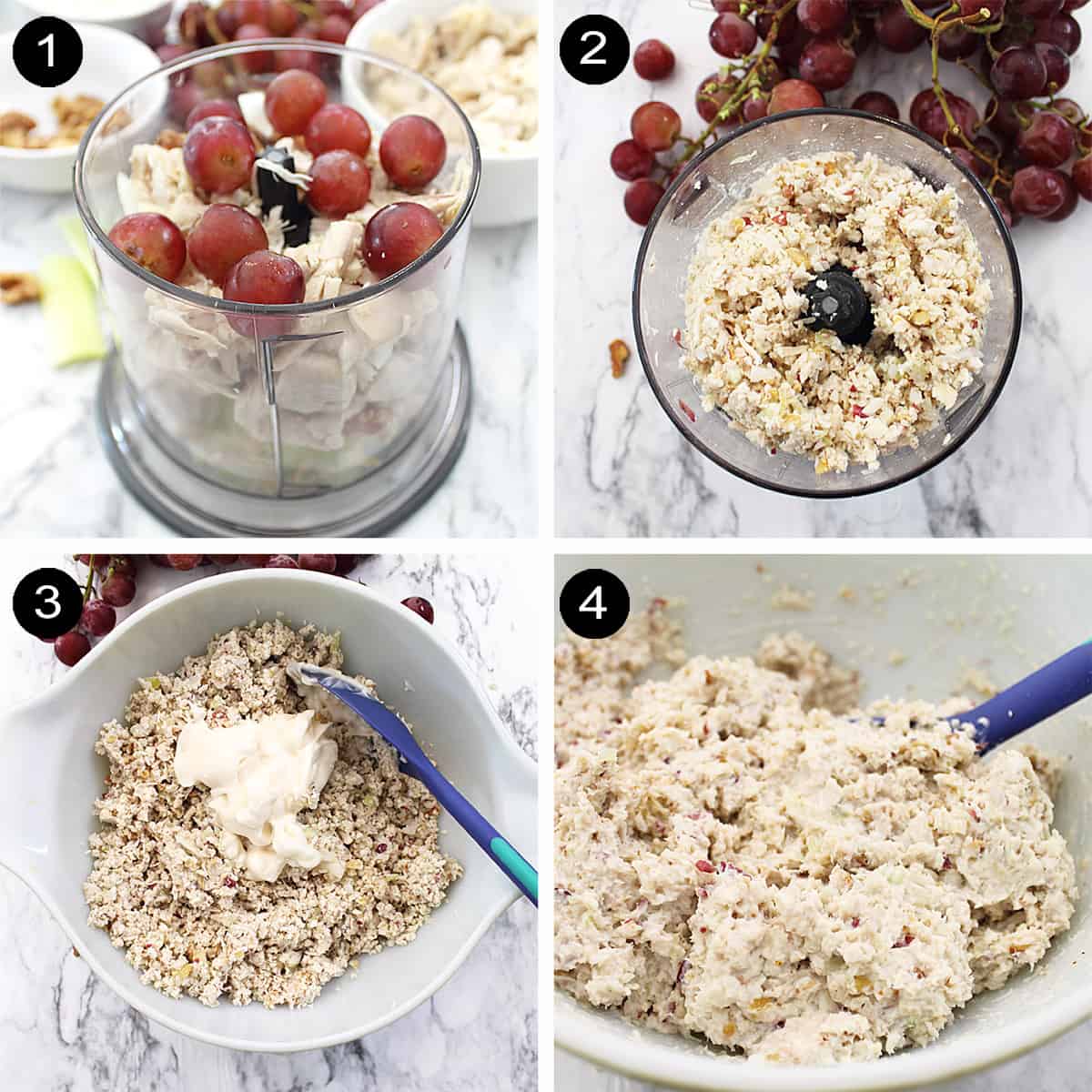 Steps to make Chicken Grape Walnut Salad.