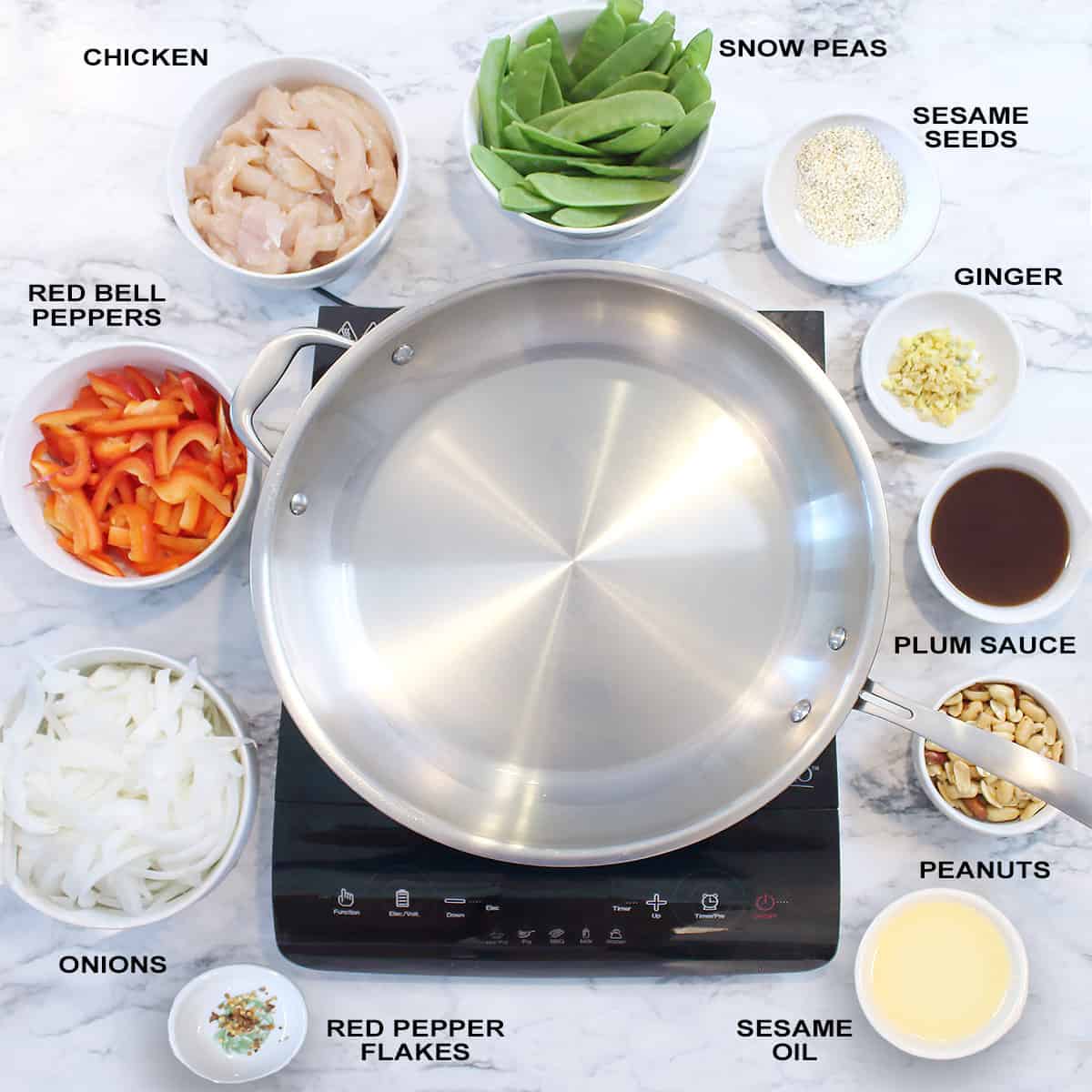 Chicken Stir Fry ingredients.