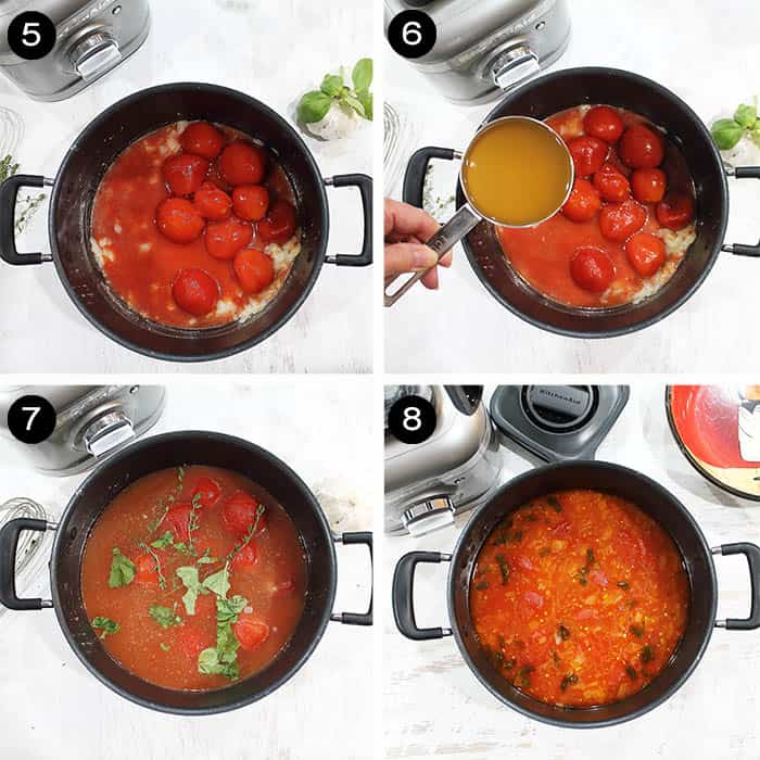 Steps 5-8 to make blender soup.