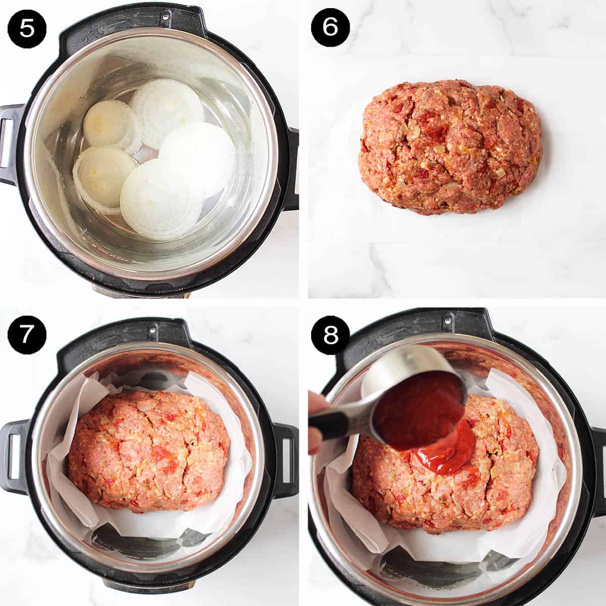 How to place meatloaf in crockpot or Instant Pot.