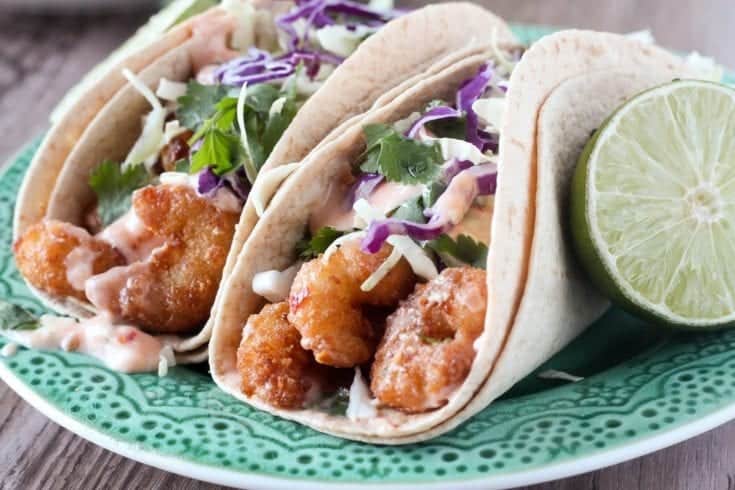 Image for Crispy Sweet Chili Shrimp Tacos with Cilantro Slaw