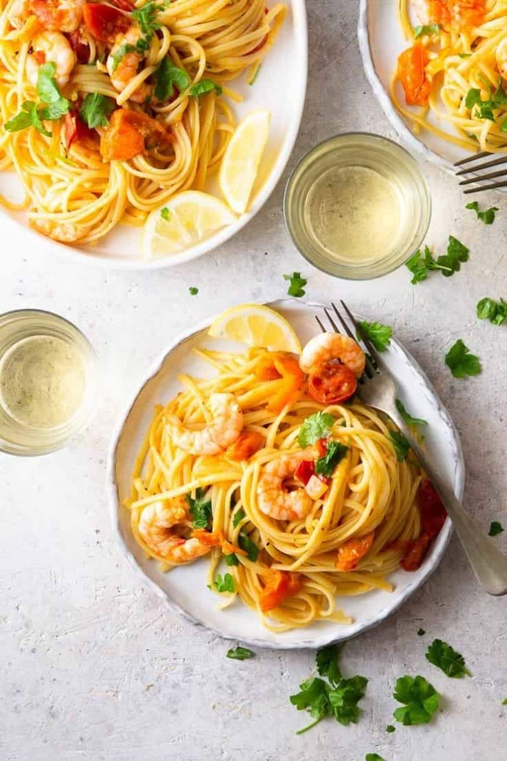 Image for Shrimp Linguine with Burst Tomatoes & Parsley