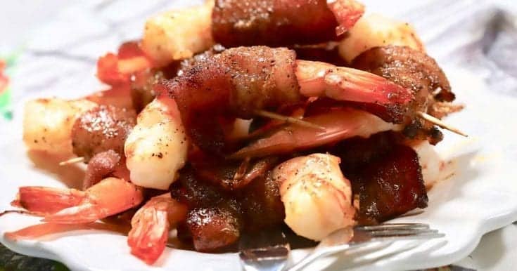 Image for Brown Sugar Glazed Bacon Wrapped Shrimp - A Quick and Easy Recipe