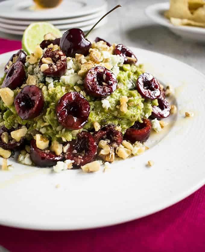 Image for Guacamole with Cherries, Gorgonzola and Walnuts