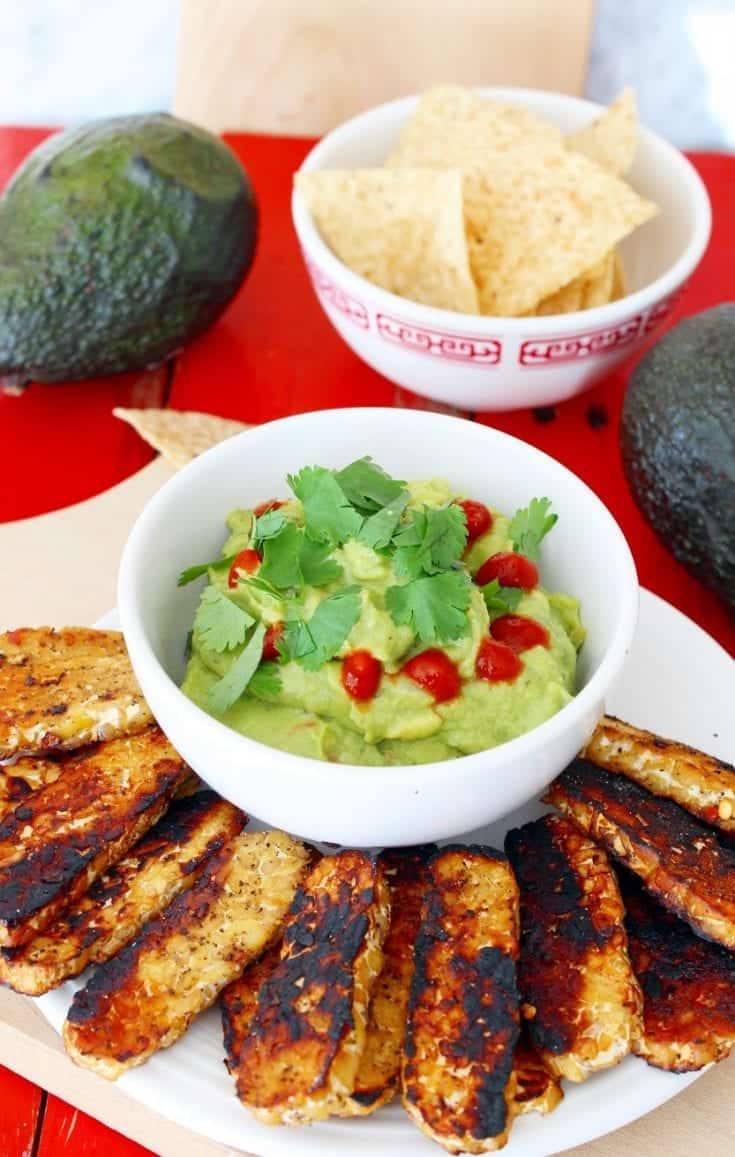 Image for Tempeh Bacon with Guacamole Vegan Plant-Based Recipe