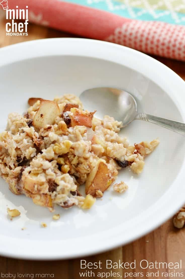 Image for Best Baked Oatmeal Recipe with Apples and Pears
