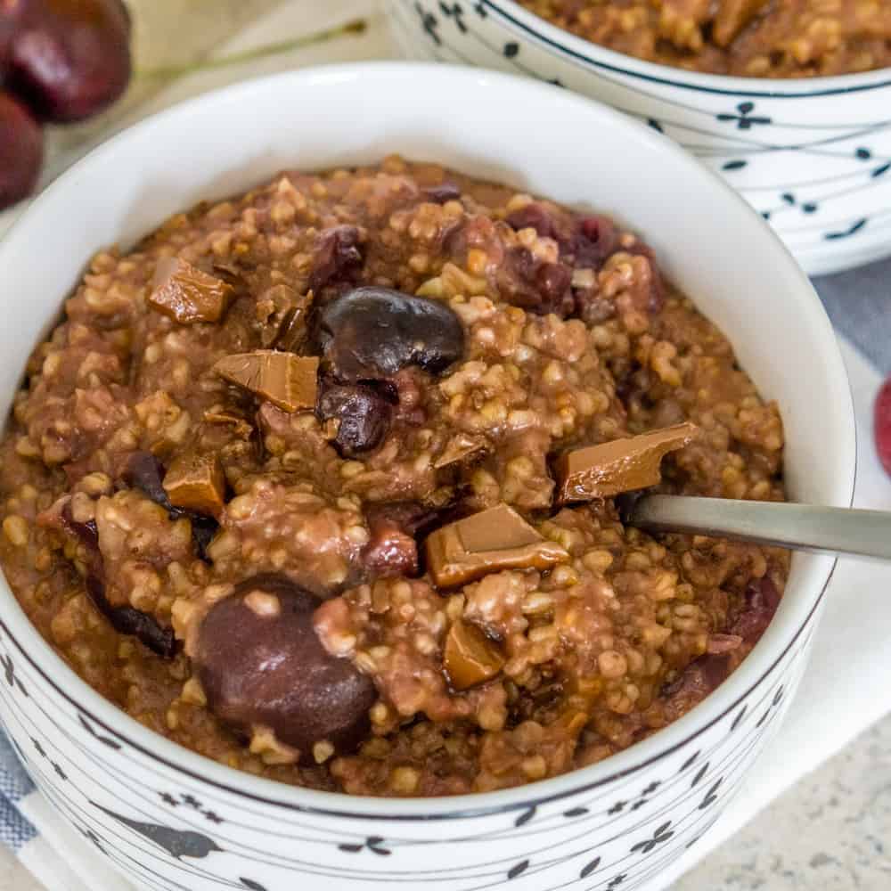 Image for Instant Pot Chocolate Cherry Steel Cut Oats