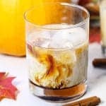 One Pumpkin Spice White Russian closeup.