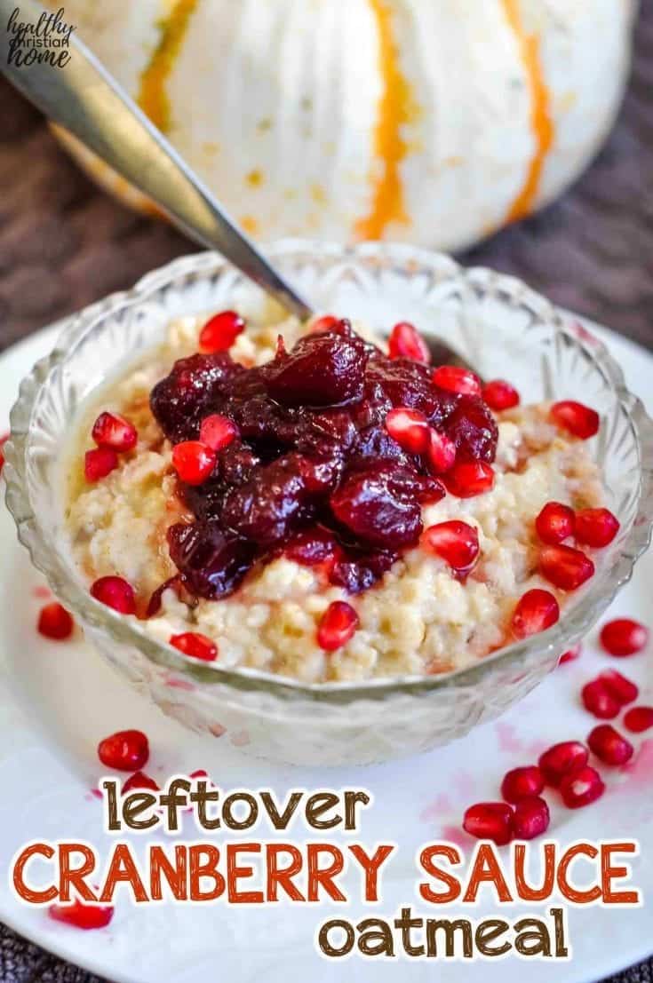 Image for Leftover Cranberry Sauce Oatmeal (perfect post-Thanksgiving breakfast!)