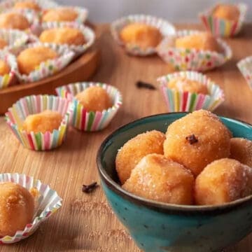 Pumpkin Brigadeiro in bowl and in small cupcake liners.