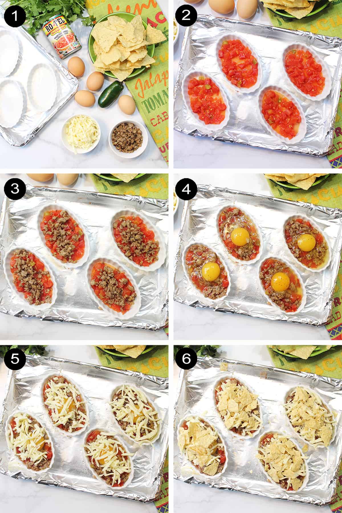 Prep steps for easy huevos rancheros.