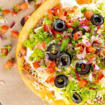 Closeup of chalupa supreme copycat recipe.