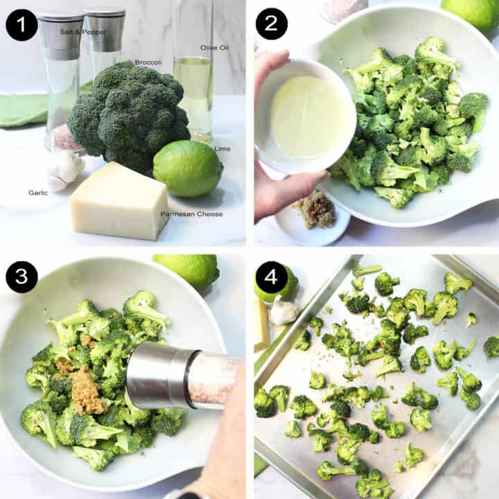 Prepping broccoli for oven. 