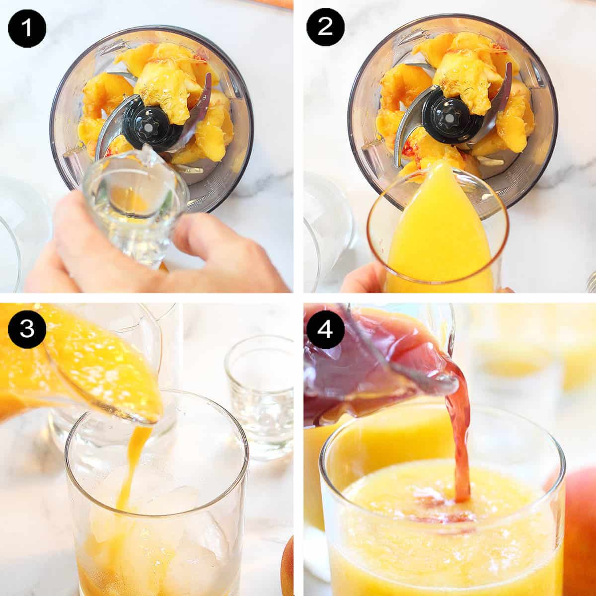 Steps to make the perfect Georgia peach vodka cocktail.