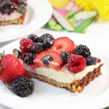 Serving on white plate with another serving in back.