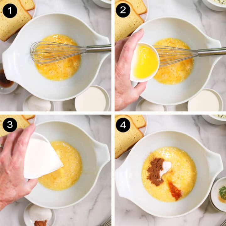 Steps to make French Toast batter.