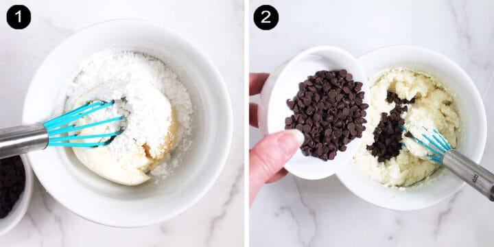 Steps to make cannoli filling.