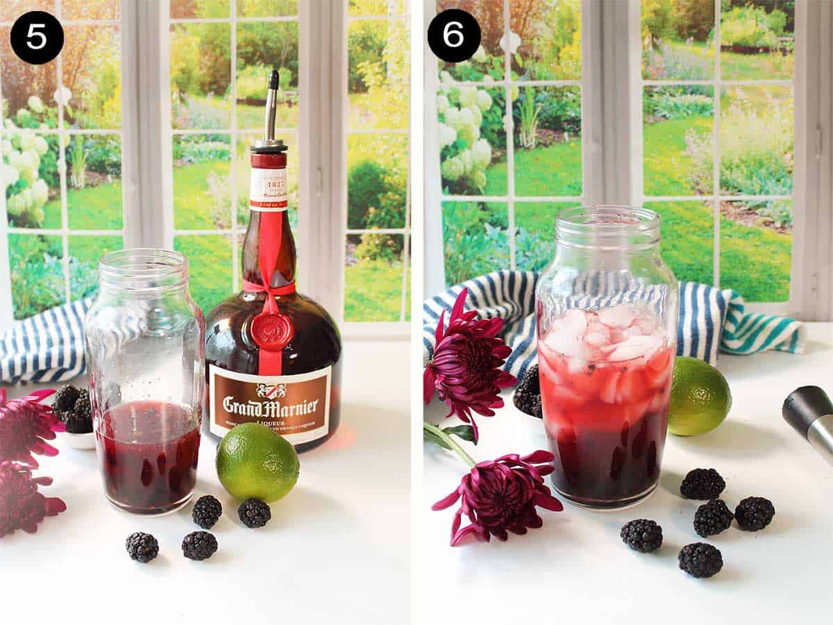Final steps to make cocktail.