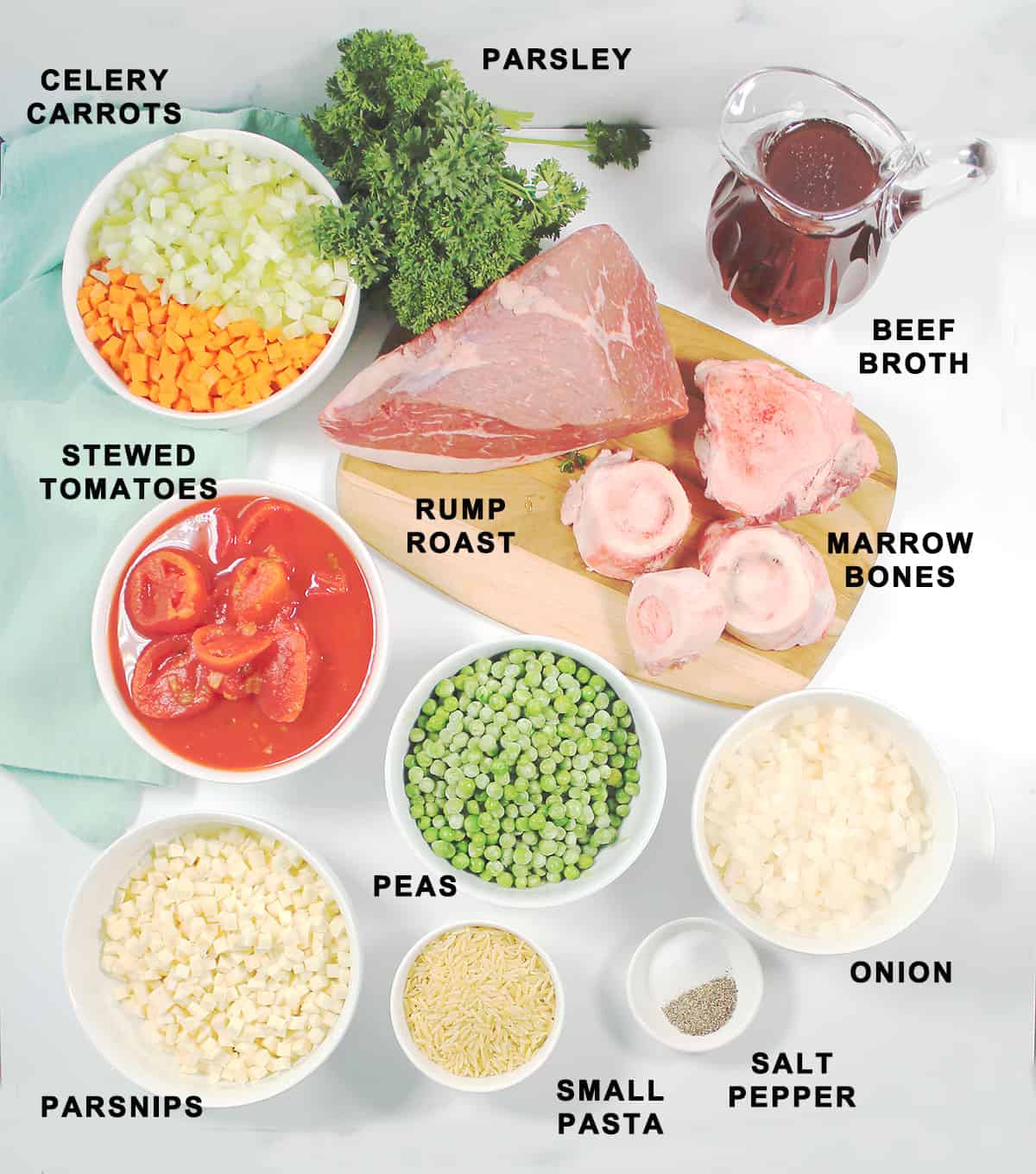 Ingredients for soup.