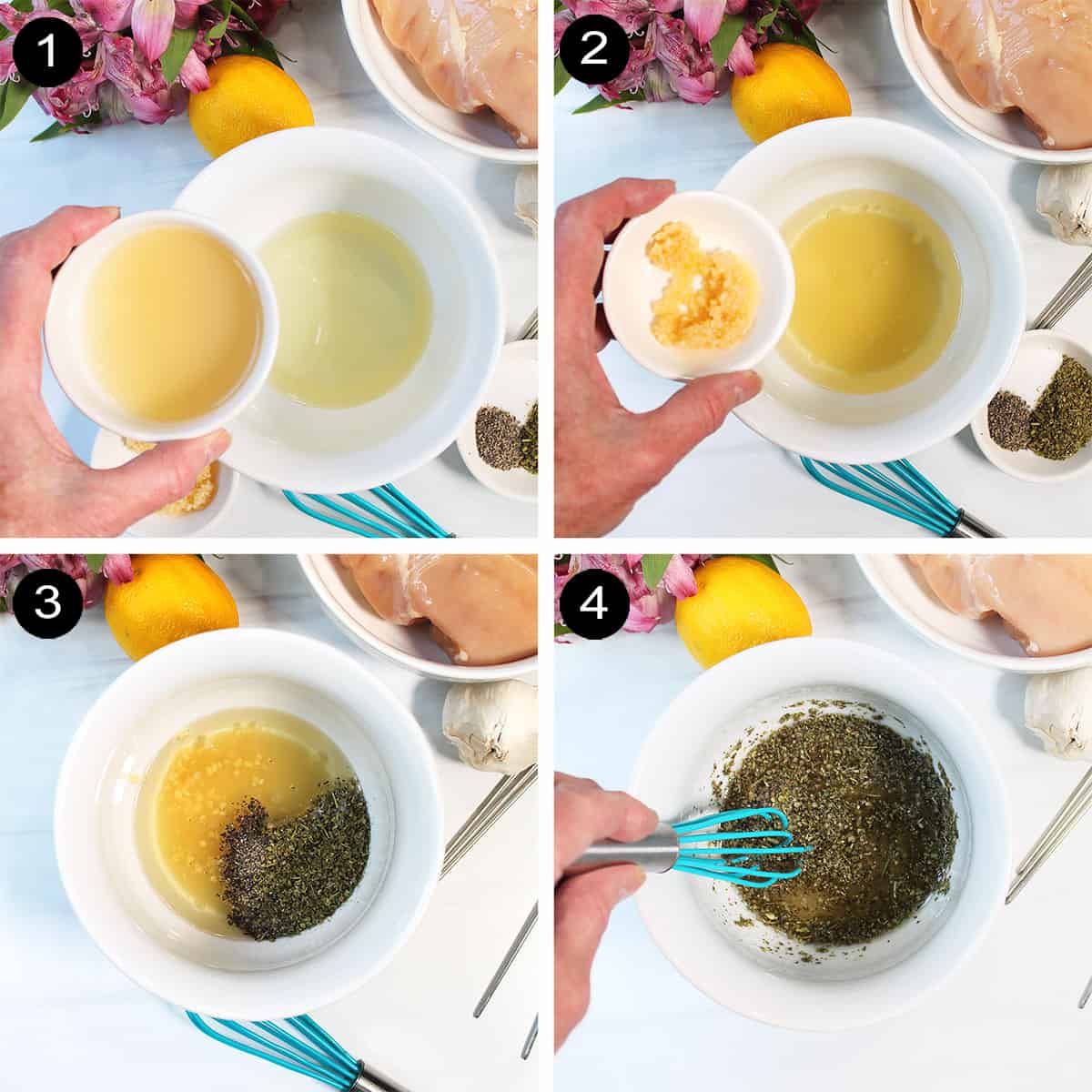 Prep steps for marinade.