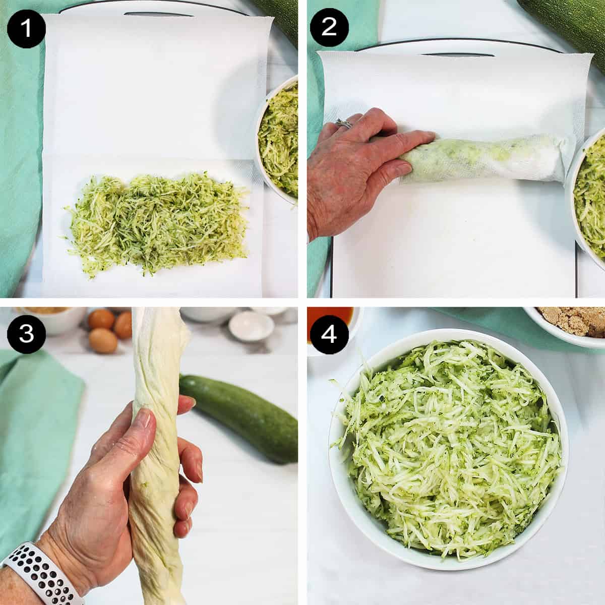 Steps to prepare zucchini.