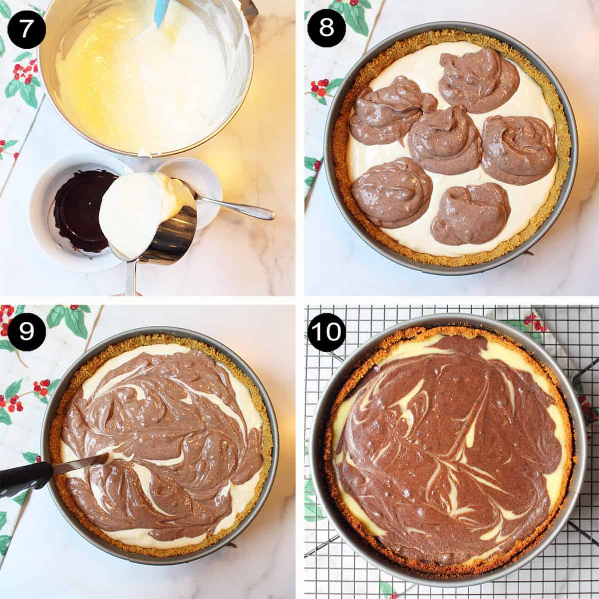 Steps to make marble swirl.