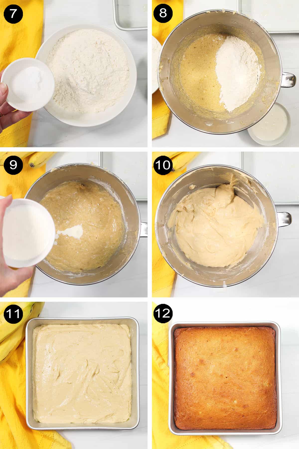 Finishing steps to make cake.