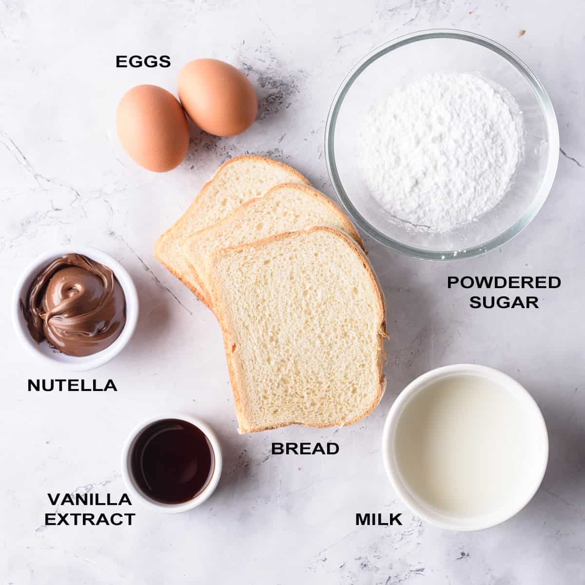 Ingredients for roll ups.